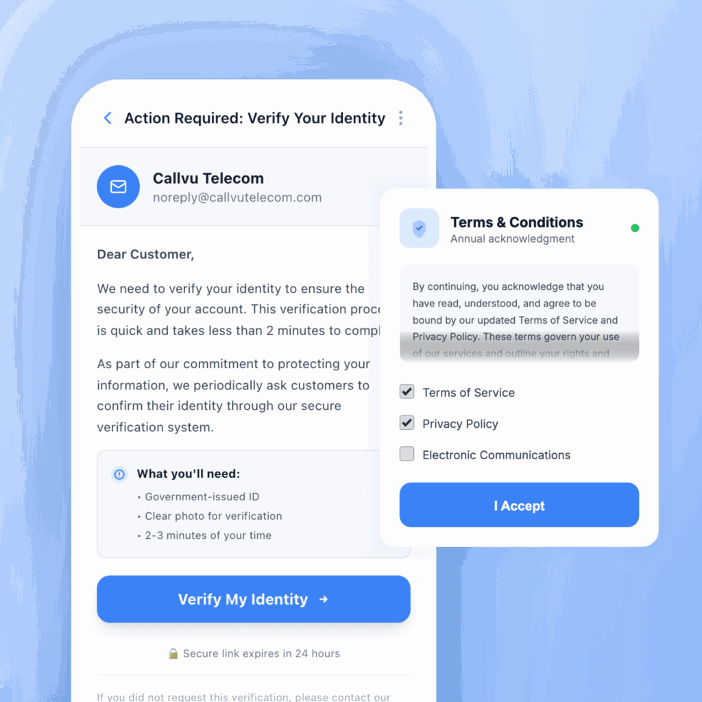 Telco CX Automation Identity Validation & Account Security - Callvu Agentic CX