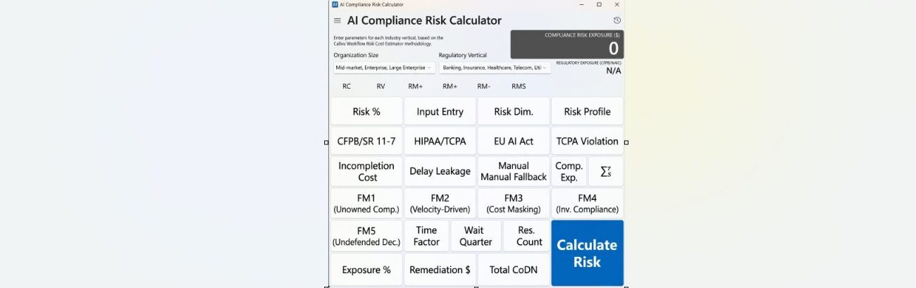 The Financial Risk Calculator Measuring the Cost of Compliance Digital Neglect CoDN